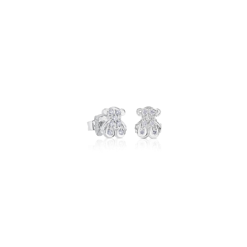 White Gold TOUS Bear Earrings Bear motif | TOUS