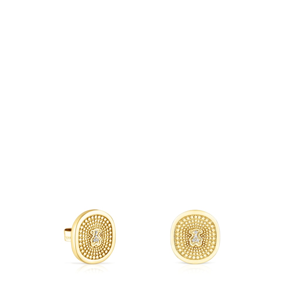 Gold Oursin Earrings  | TOUS