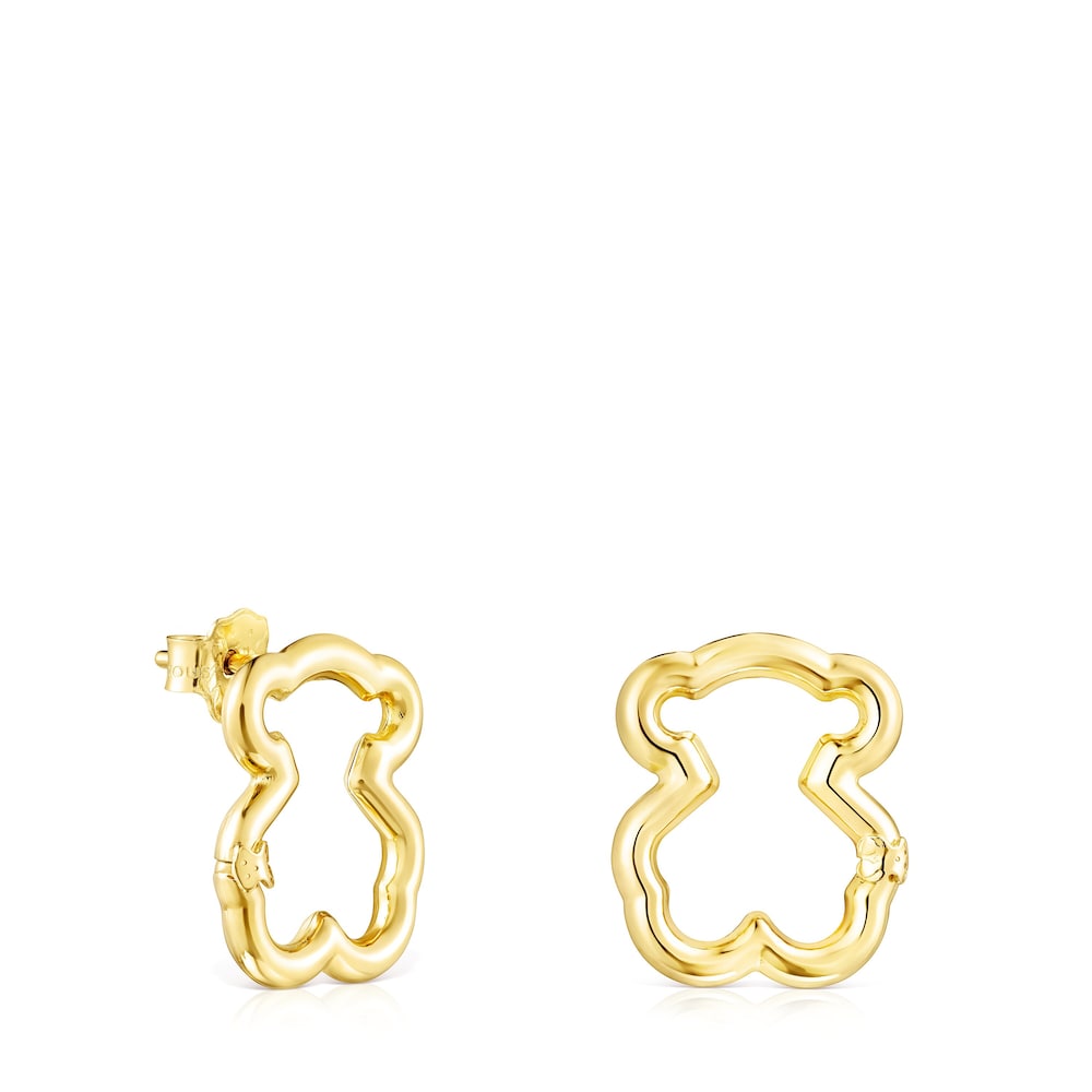 Gold Hold Bear Earrings | TOUS