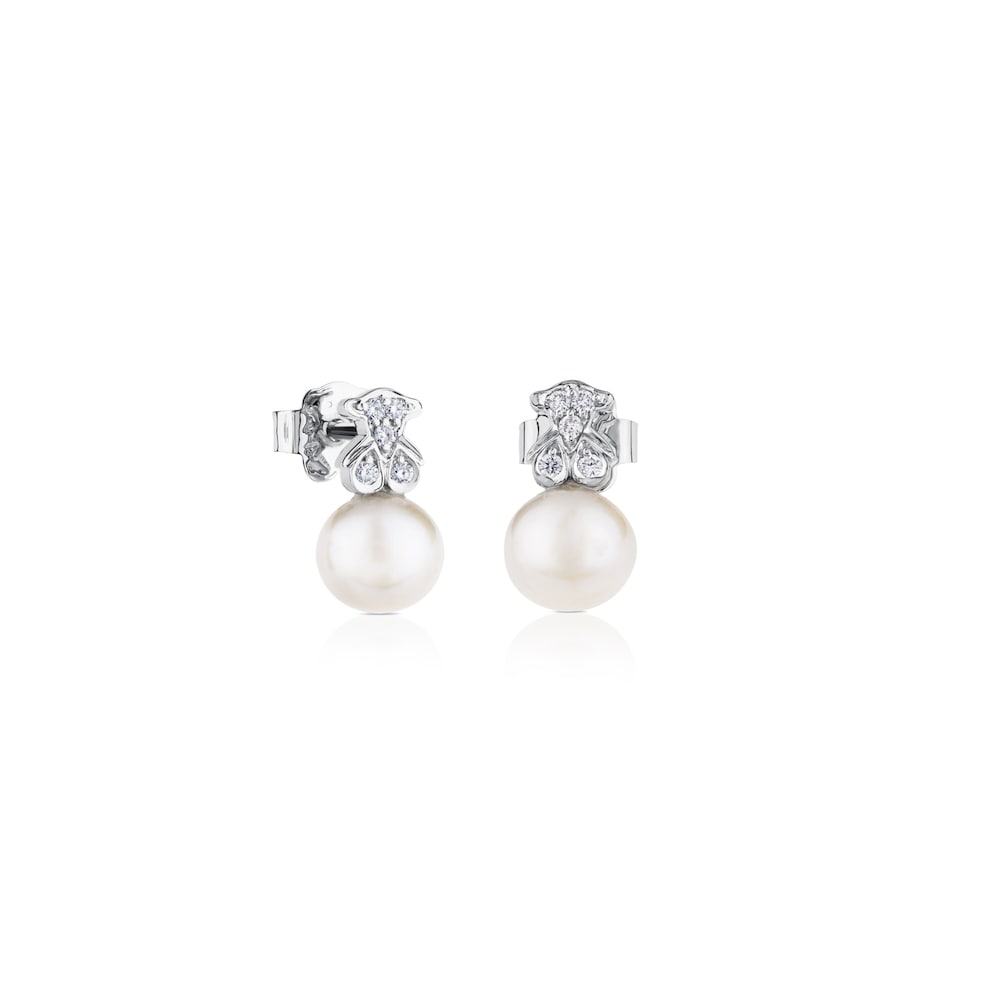 White Gold Puppies Earrings | TOUS