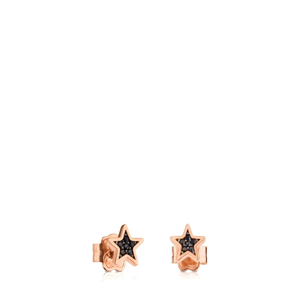 Rose Vermeil Silver TOUS Motif Earrings with Spinels and Star motif | TOUS