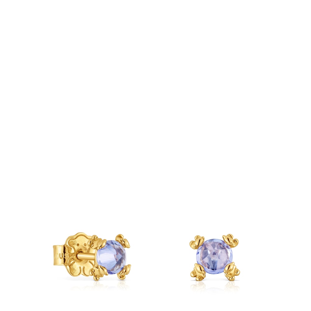 Gold and tanzanite Earrings Color Pills | TOUS