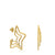 Bickie triple star Earrings with 18 kt gold plating over silver | TOUS