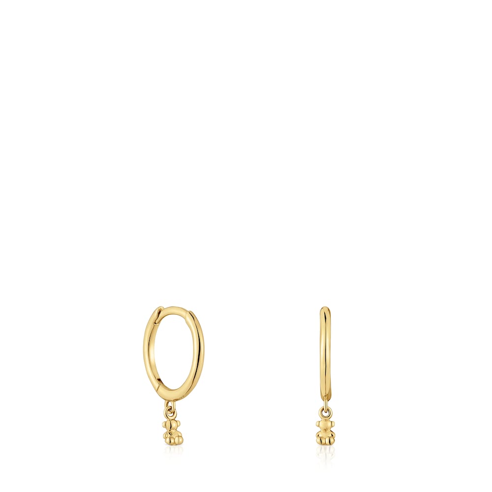 Gold and bear charm Hoop earrings Bold Bear | TOUS