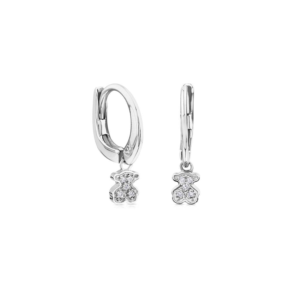 White Gold TOUS Puppies Earrings  Bear motif | TOUS