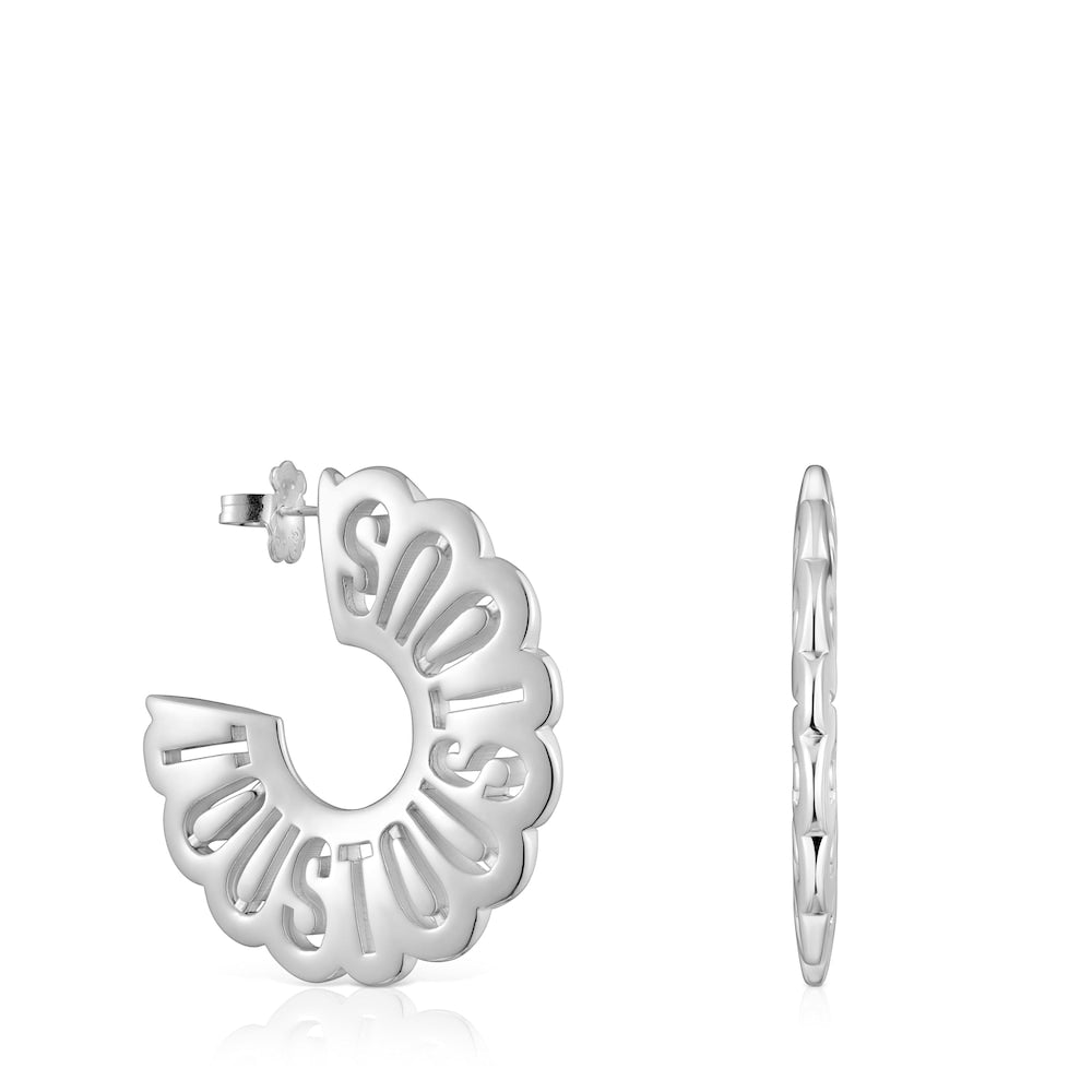 Silver hoop earrings Miranda | TOUS
