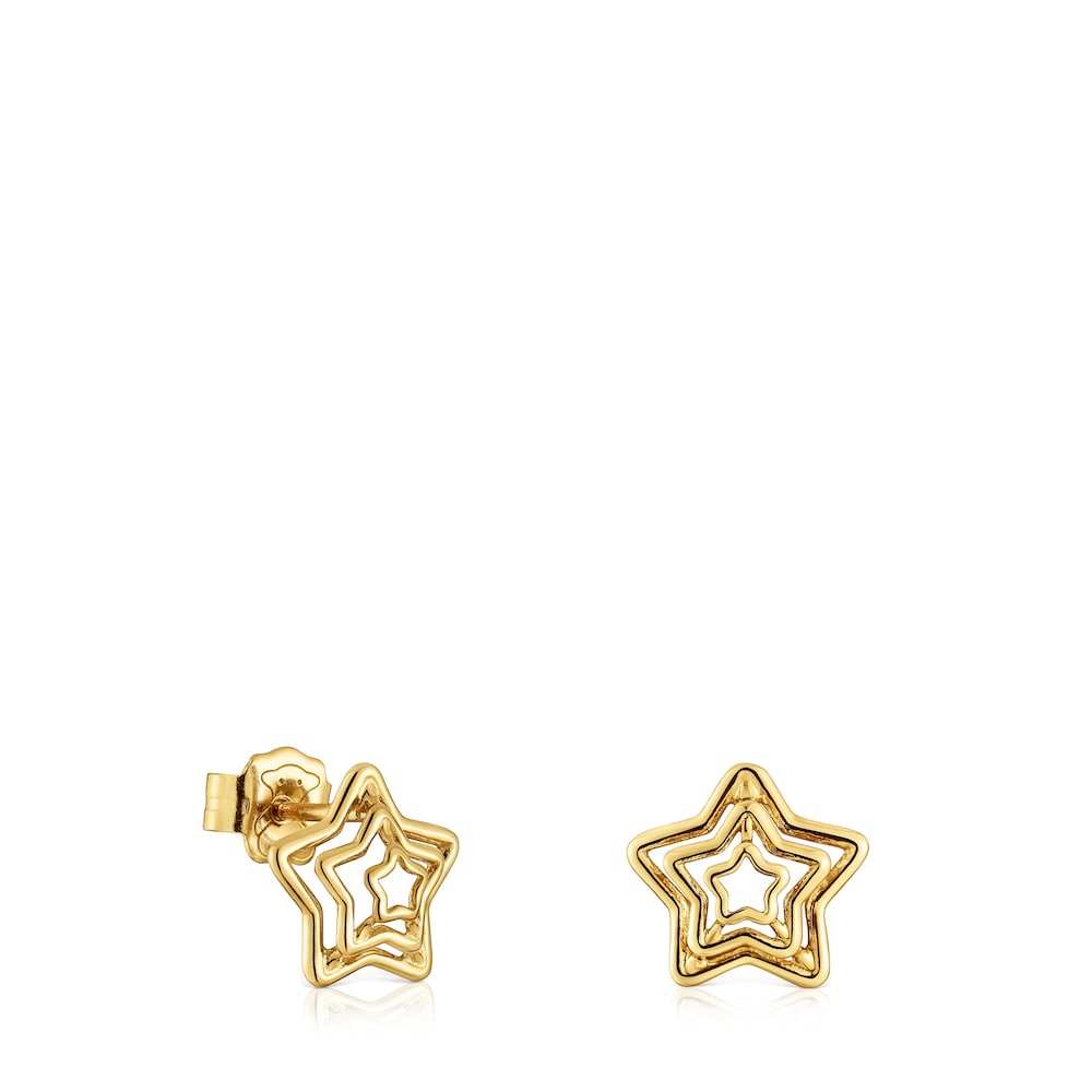 Bickie star Earrings with 18 kt gold plating over silver | TOUS