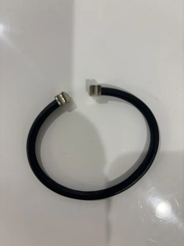 Tous Silver and Black Leather Sweet Dolls Bracelet Women’s WORN ONCE - Image 6